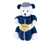 Pelúcia Urso Bebê Azul Marinho Anjos Baby 23cm Lavável