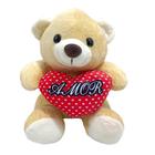 Pelucia Urso Creme Com Coracao 20cm +3 Anos Fizzy