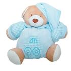 Pelucia urso nino azul bebe