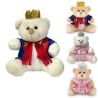 Pelucia Urso Principe ou Princesa 25cm