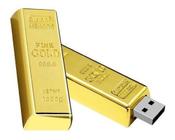 Pen Drive 128gb Estilizado Barra De Ouro USB 2.0