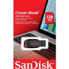 Pen Drive 128GB Sandisk Cruzer Blade PRETO/VERMELHO USB 2.0 FLASH Drive SDCZ50-128G