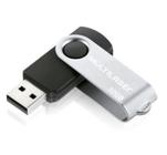 Pen Drive 32GB twist USB 2.0 preto/prata Transferência 3MB/s gravação até 10 Mb/s Leitura