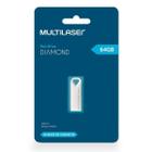 Pen Drive 64Gb Metalico Diamond Pd852 - Multilaser