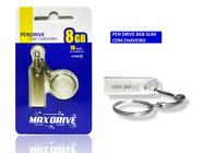 Pen drive 8GB metal com chaveiro class 10 2.0 max drive