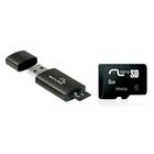 Pen Drive Kit Multilaser Smartogo 2x1: Adapt USB + Cartão De Memória Classe 4 8GB Preto Mc120