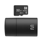 Pen Drive Multilaser 2 em 1 Leitor USB + Cartão de Memória Classe 10 32GB Preto - MC163