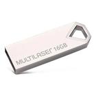 Pen Drive Multilaser Diamond 16GB USB 2.0 PD850 - Metálico