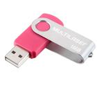 Pen Drive Multilaser Twist 16GB, USB, Leitura 10MB/s, Gravação 3MB/s, Rosa - PD688