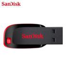 Pen Drive Sandisk 2.0 128GB Cruzer Blade Preto e Vermelho