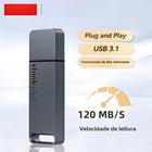 Pen Drive USB Lenovo Tu100 - Alta Velocidade (32GB, 64GB, 128GB, 256GB) - À Prova D'Água