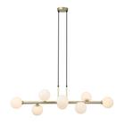 Pendente abaporu dourado e branco (c)107cm (l)30cm (a)23cm 8xg9 200w - hl004w