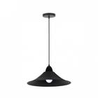 Pendente aluminio chapeu chines bahrein preto kin light