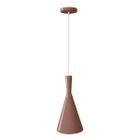 Pendente Aquarela Cone Terracota 1 Lâmpada E27 Bronzearte