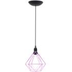 Pendente Aramado Diamante Luminária Lustre P Teto Retrô Vintage Industrial Balcão Agp Ilumini