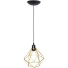 Pendente Aramado Diamante Luminária Lustre P Teto Retrô Vintage Industrial Balcão Agp Ilumini