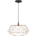 Pendente Aramado Estádio Grande Cabo 2M Luxo Luminária Lustre Teto Moderno Vintage Cobre Rose Gold - Agp Ilumini