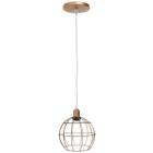 Pendente Aramado Globo Luminária Lustre Cabo Cristal Retrô Vintage Agp Ilumini Industrial Luxo