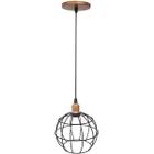 Pendente Aramado Globo Luminária Lustre Luxo Teto Retrô Vintage Balcão Agp Ilumini Industrial