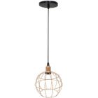 Pendente Aramado Globo Luminária Lustre Luxo Teto Retrô Vintage Cobre Rose Gold Industrial - Agp Ilumini