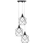 Pendente Aramado Triplo Cálice Luminária Lustre Cabo Cristal Retrô Vintage Agp Industrial Luxo - Agp Ilumini