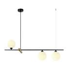 Pendente bambu preto e dourado 80cm 3xg9 - bella - hl017sw - BELLA ILUMINAÇÃO