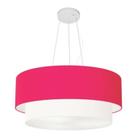 Pendente Cilíndrico Pink e Branco MJ-4179 Para Mesa de Jantar e Estar - Vivare