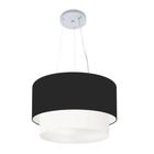 Pendente Cilíndrico Preto e Branco MJ-4158 Para Mesa de Jantar e Estar