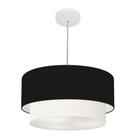 Pendente Cilíndrico Preto e Branco MJ-4355 Para Mesa de Jantar e Estar