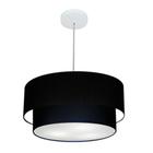 Pendente Cilíndrico Preto MJ-4355 Para Mesa de Jantar e Estar - LUSTRES VIVARE