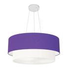 Pendente Cilíndrico Roxo e Branco MJ-4073 Para Mesa de Jantar e Estar