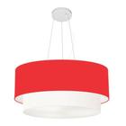 Pendente Cilíndrico Vermelho e Branco MJ-4073 Para Mesa de Jantar e Estar