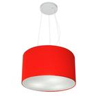 Pendente Cilíndrico Vermelho MJ-4009 Para Mesa de Jantar e Estar