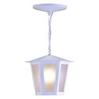 Pendente Colonial Sextavado Pequeno 01 E27 - Branco - Ideal Iluminação