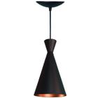 Pendente Cone Venturi Preto Fosco E Cobre