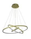 Pendente Dandara Dourado Led 60W 2700K 3 Aros Arco Anéis Circular ZR092WGD Starlux