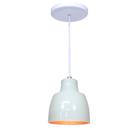 Pendente de Alumínio Bell Poli 12cm Soquete E27 Branco/Cobre - Utron