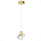 Pendente De Cristal K9 Detalhe Dourado Cabeceira G9 Bet13 - Acende A Luz