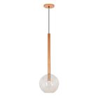 Pendente De Teto Luminária Tubo Globo Vidro 14Cm Cobre - Single Light