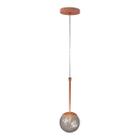 Pendente Globo Esfera De Vidro 12Cm - Bronze - Vidro Fumê - Trybo Design