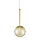 Pendente Globo Esfera de Vidro 12cm - OURO - Vidro Âmbar - Trybo