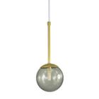 Pendente Globo Esfera de Vidro 12cm - OURO - Vidro Fume