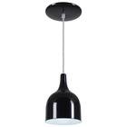 Pendente Gota Luminária Lustre Alumínio Preto Brilho