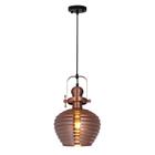 Pendente Gourmet Industrial Bronze Vidro 36cm 1E27