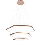 Pendente Hexagonal 40x60x80cm 70w 3k Aluminio Rose Sindora