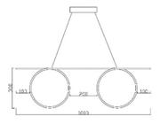 Pendente Infinity Dourado Em Led 3000K Com 3 Metros De Cabo - Arquitetizze