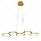 Pendente LED 66W 3000K 90CM Acrílico e Metal Dourado - sindora