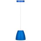 Pendente Led Azul 9W 6.500K Branca Fria Bivolt Kian