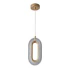 Pendente Led Oval De Acrílico Dourado Teto Sala Mesa Quarto - Aaa top