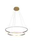 Pendente Luminária 2 Aros 61W 3000K Lumier Dourado